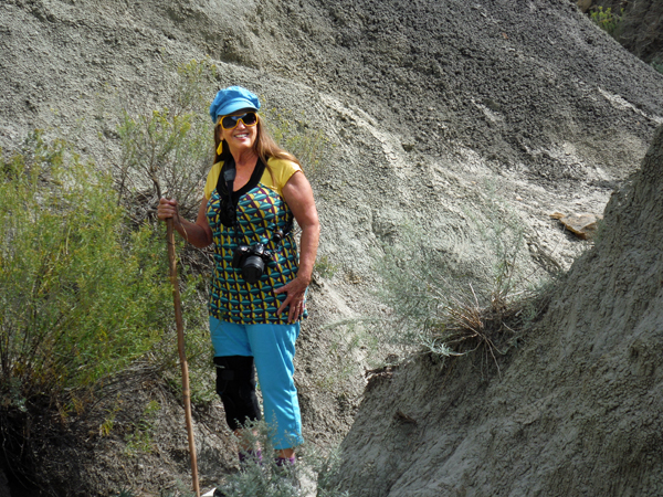 Karen Duquette in Cap Rock Trail at Makoshika State Park
